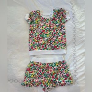 Janie and Jack Floral French Terry set, size 8, worn once.